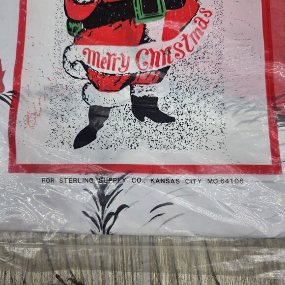 Vintage Santa Door Cover Waterproof Plastic 31x72 Merry Christmas Decor Taiwan - Picture 4 of 4